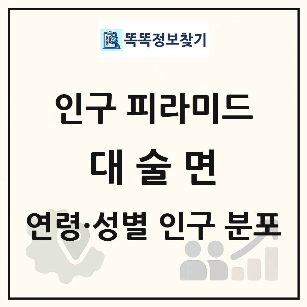 대술면 인구 피라미드 링크 그림
